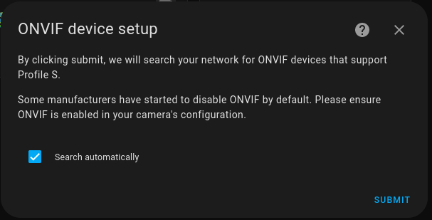 onvif setup